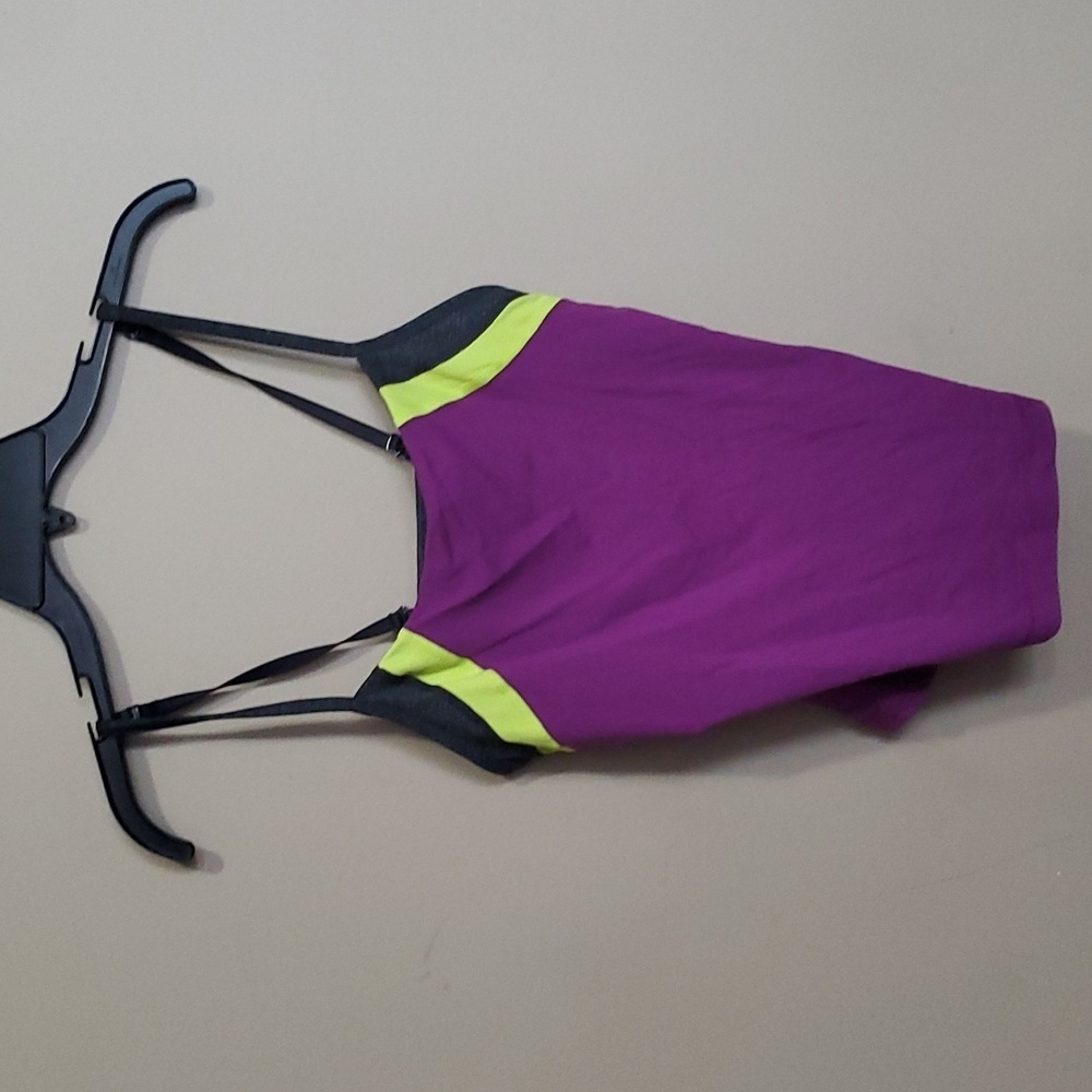 Lululemon Purple And Green top size 8